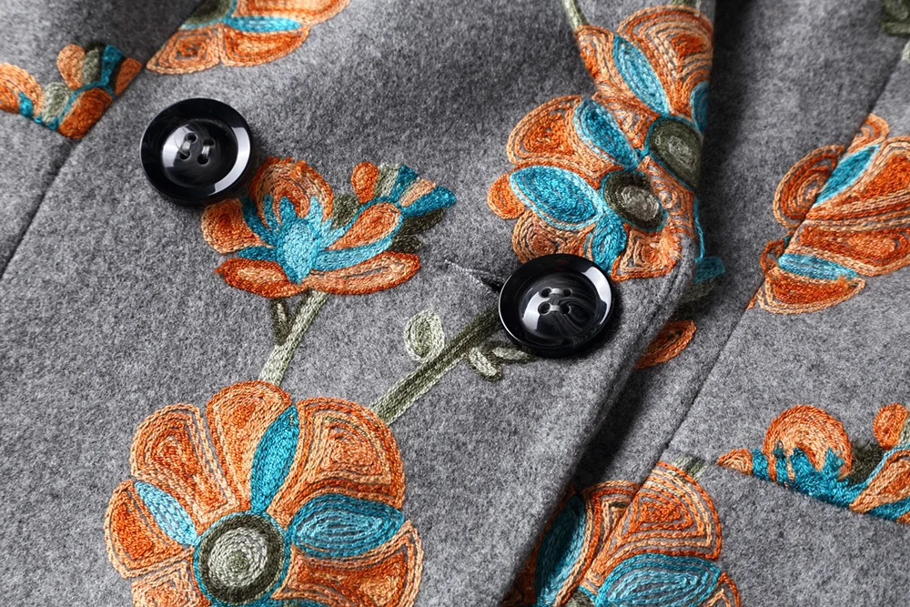 AYUNSUE осенне зимнее шерстяное пальто женская двубортная длинная куртка ВИНТАЖНЫЕ
