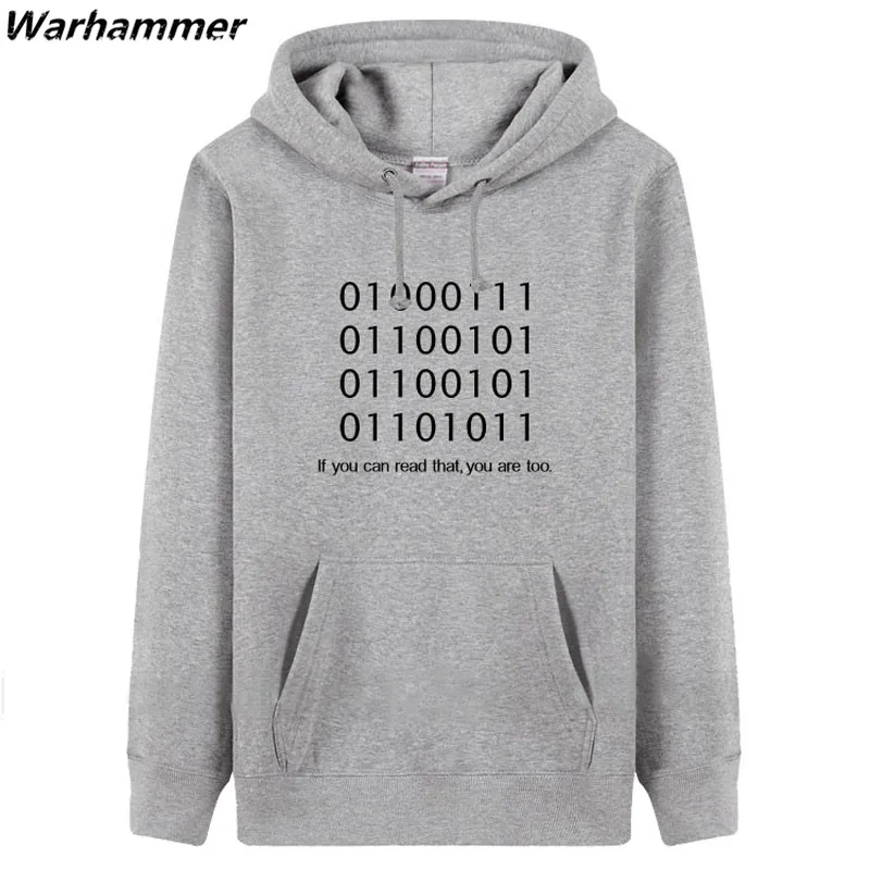 Geek Мужские кофты с капюшоном густой шерсти куртка DIY печати текста логотип Моды