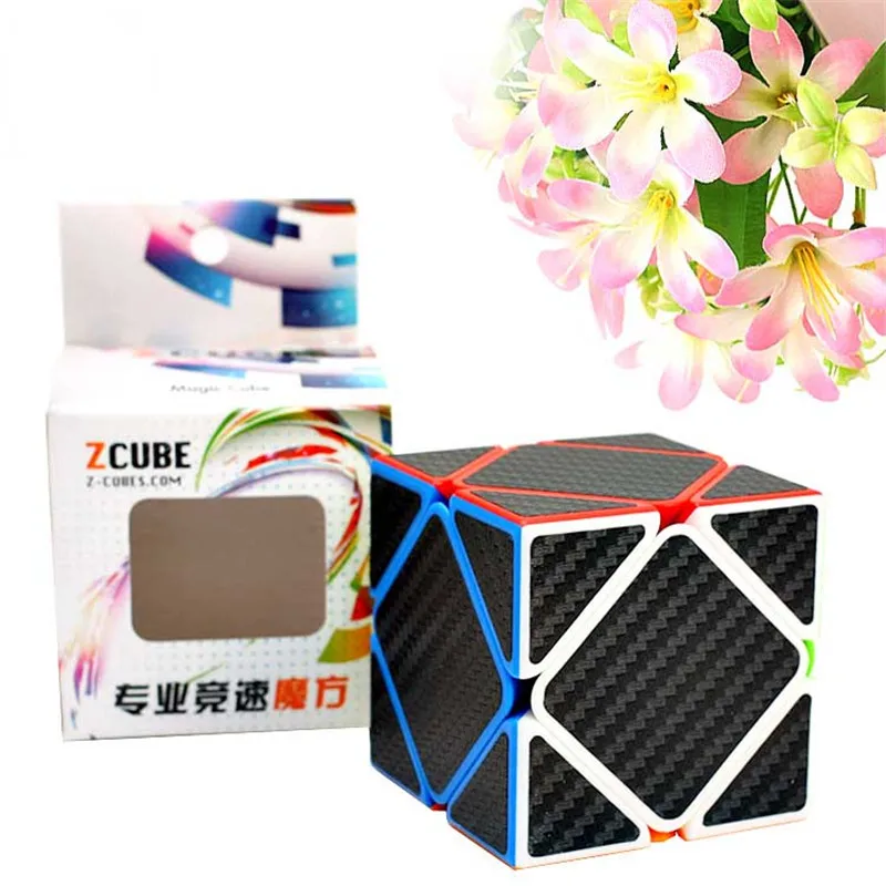 ZCUBE скошенная наклейка из углеродного волокна скоростной волшебный куб