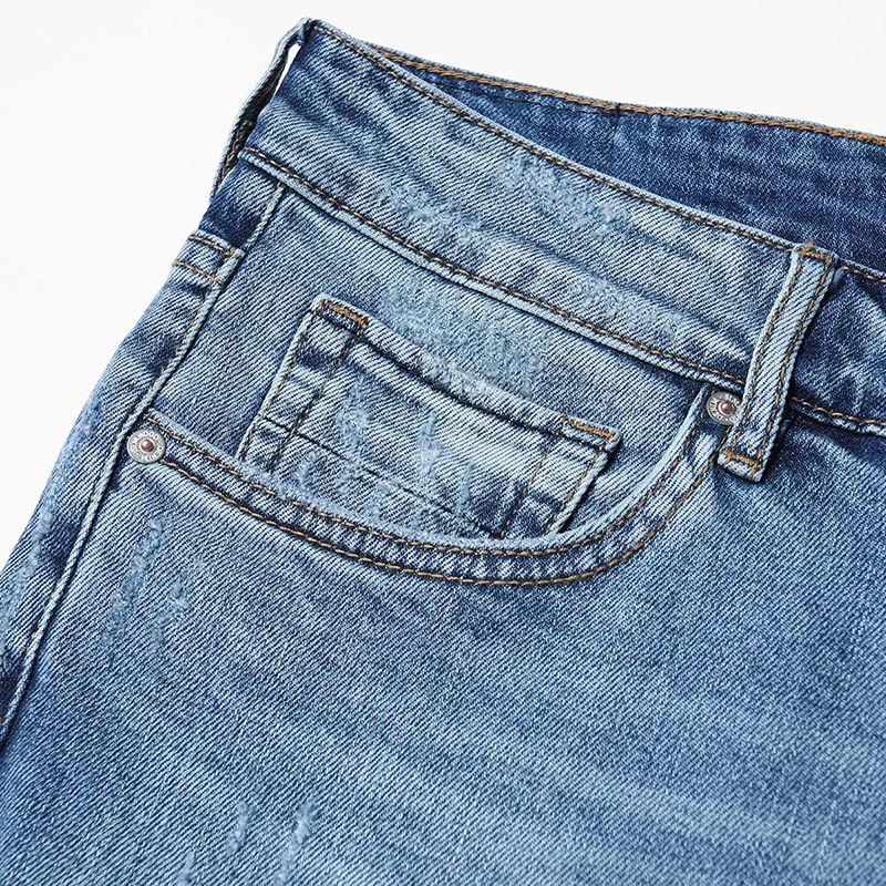 Мужские облегающие джинсы SIMWOOD рваные джинсовые штаны стрейч в обтяжку брюки