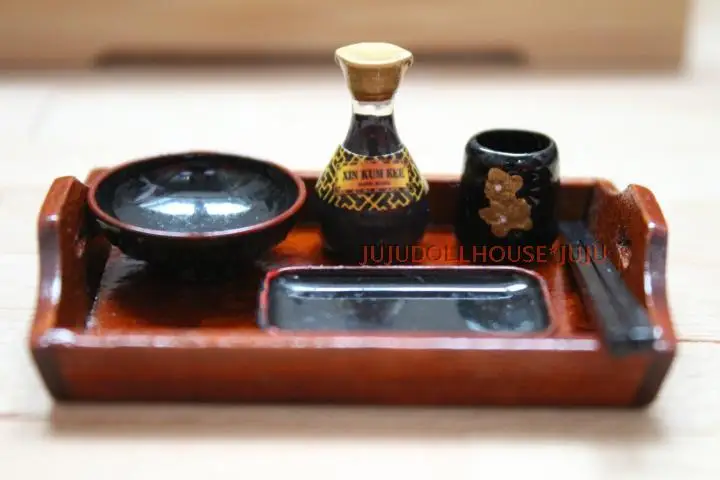 Мини кукольный дом Siwan сцена из глины с мини деревянным подносом поклонение