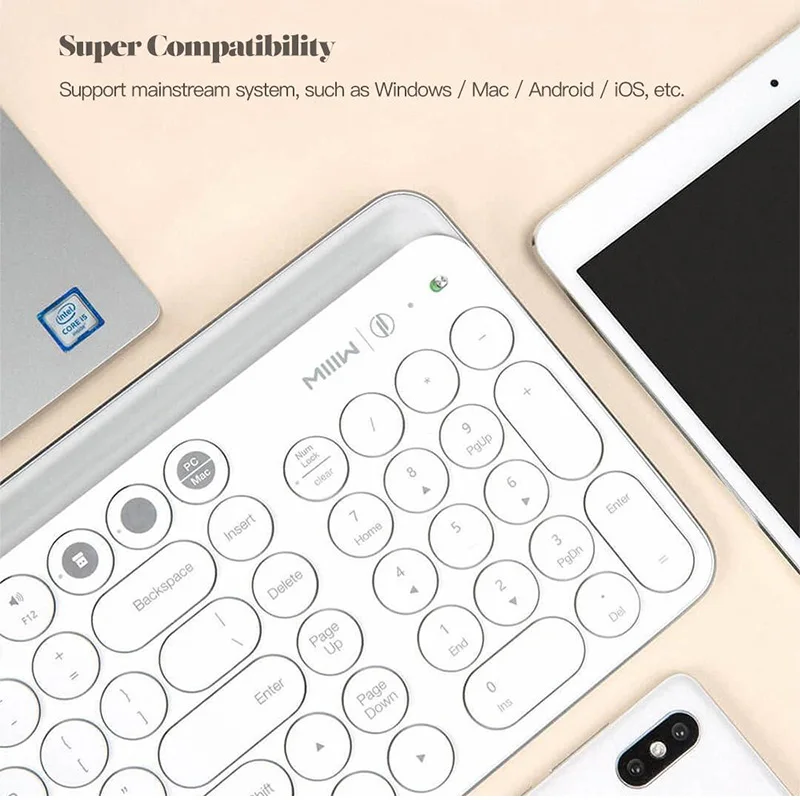 Оригинальная Двухрежимная клавиатура Xiaomi Miiiw с Bluetooth переключение в один клик 104