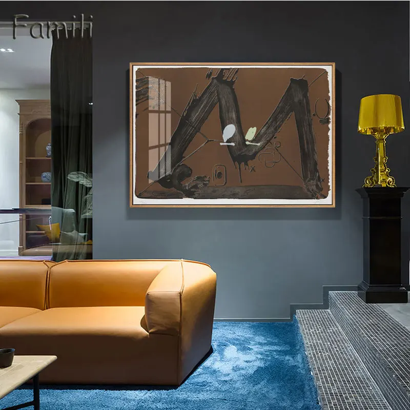 Ретро мода абстрактные пейзажные линейные постеры и печати на холсте, картина на стену для гостиной в современном скандинавском стиле декора дома.