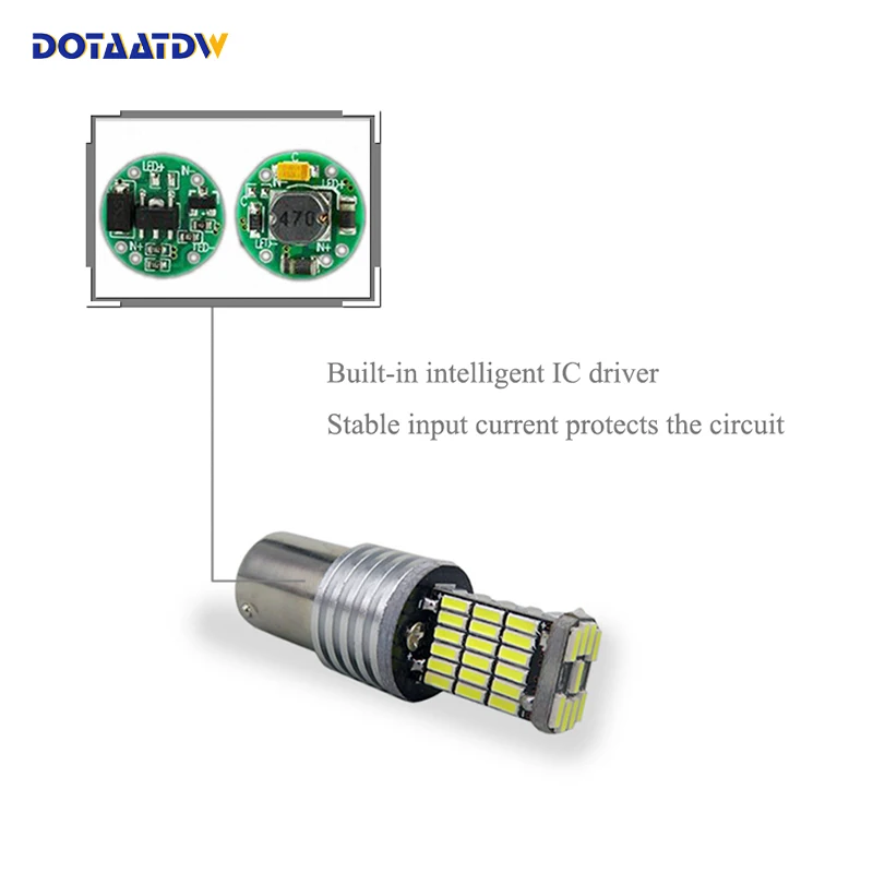 1x 1156 светодиодный BA15S P21W 45 4014 чипы стоп сигналы задний фонарь LED DRL автомобиля