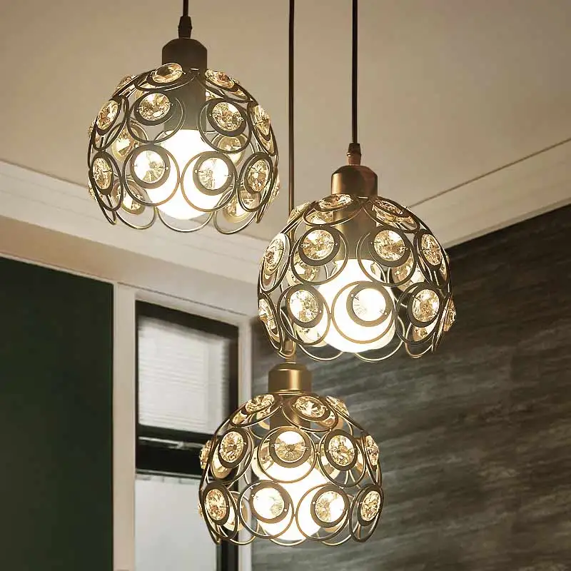 Кристаллическая лампа E27 современные подвесные светильники столовая кухня