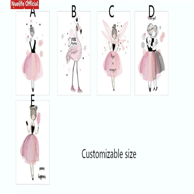 Custom size Pink Girl Ballet Pattern Scrub Static Window Glass Children Room Bedroom Office Bathroom Opaque pvc Sticker | Дом и сад