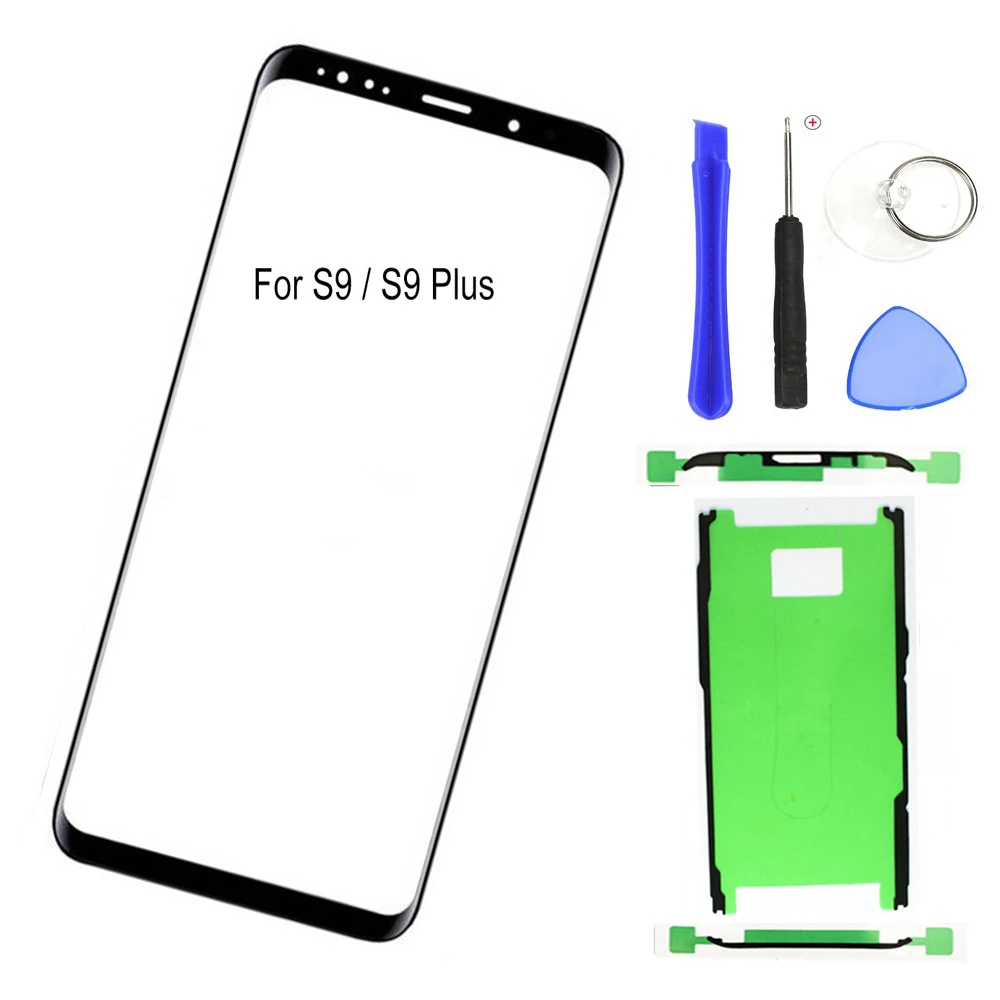 10pcs Original Front Glass For Samsung Galaxy S9 G960 / Plus G965 G965F Touch Pannels Screen Lens Repair Tools &amp Adhesive - купить по