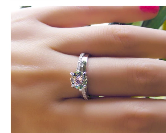 Популярные ювелирные изделия из настоящего белого золота 14 к 1 карат с