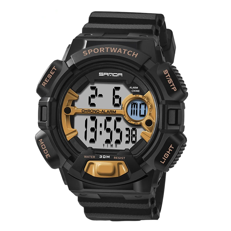 2018 военные спортивные часы Для мужчин Бизнес Водонепроницаемый светодио дный