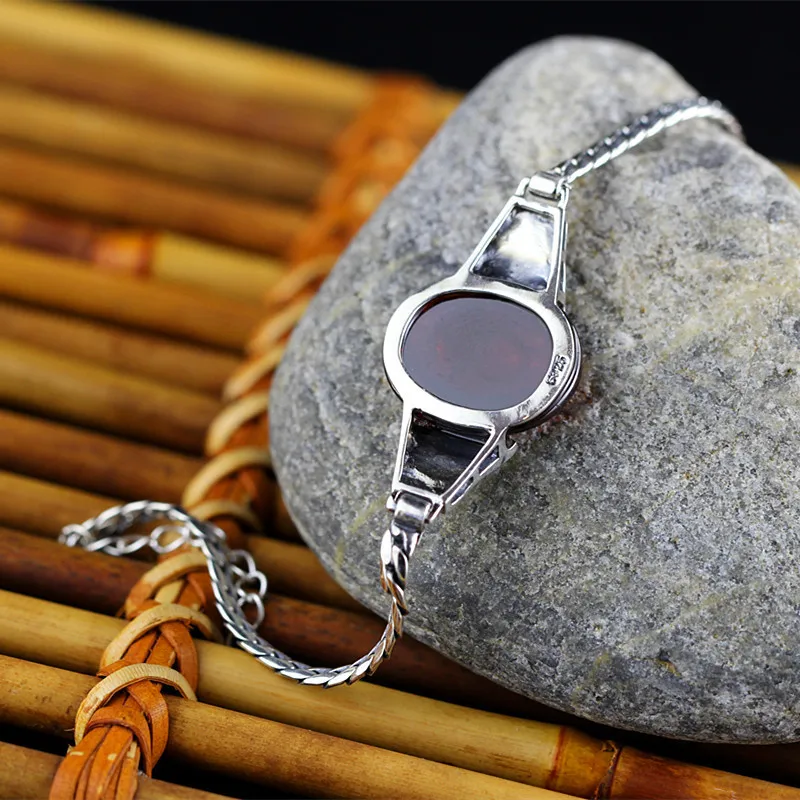 Женский этнический Шарм браслет из 100% натурального красного граната браслеты