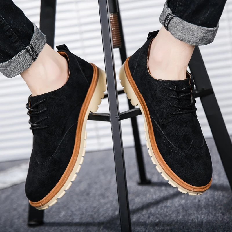 Кожаная повседневная обувь Мужская Martin в Корейском стиле универсальная модная