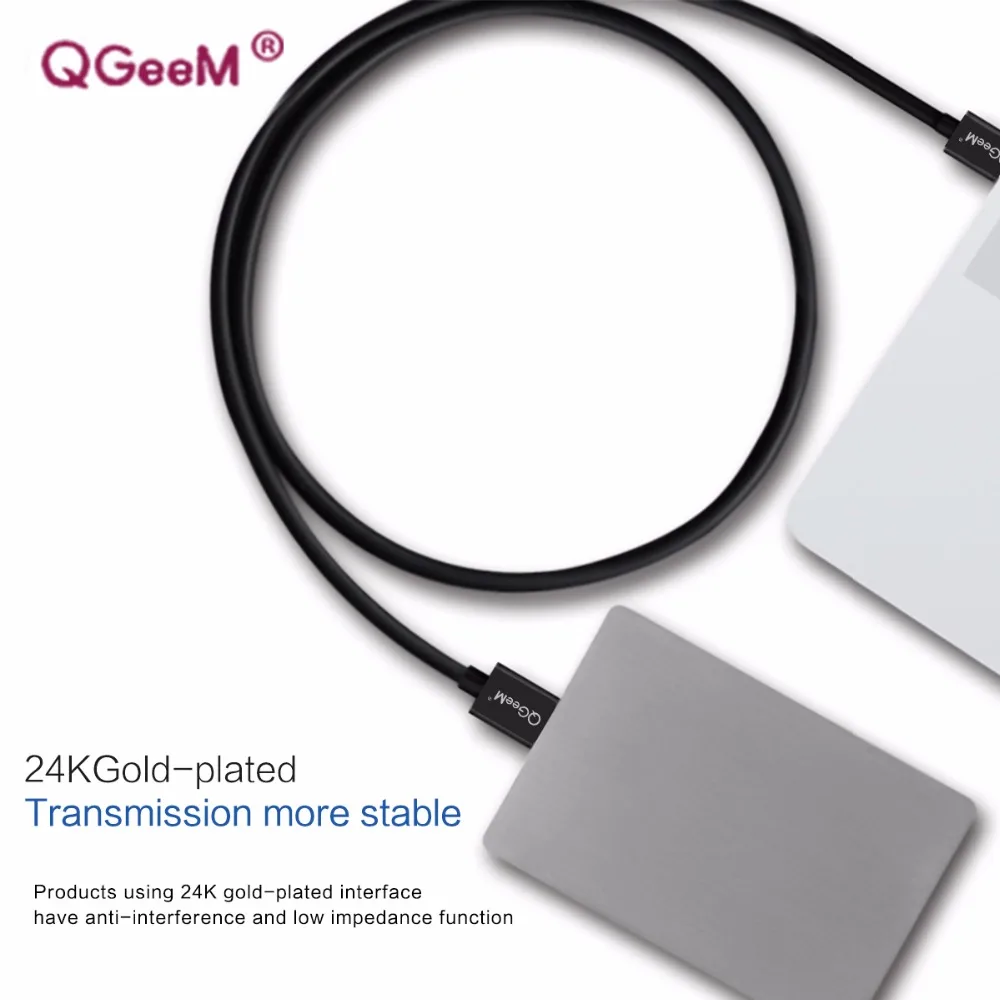 QGeeM USB 3,0 type A к Micro B Кабель USB3.0 кабель синхронизации данных для внешнего жесткого диска HDD samsung S5 Note3 Micro USB кабель