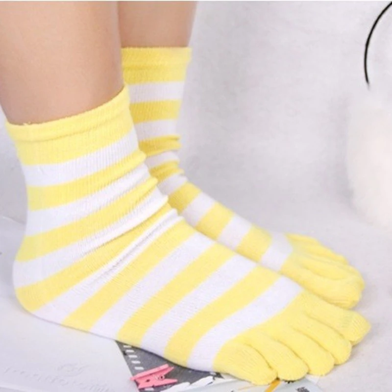 Женские носки с пятью пальцами Дышащие до щиколотки Милые забавные Chaussette Femme