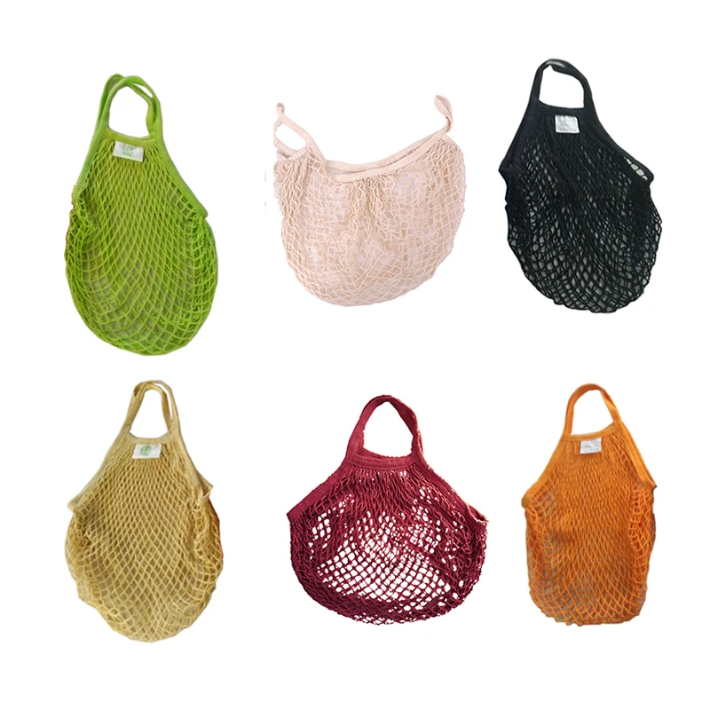 Urijk Reusable Fruit shopping string bag High-capacity net Storage Handbag Organizer Bags kids beach toy Travel | Дом и сад