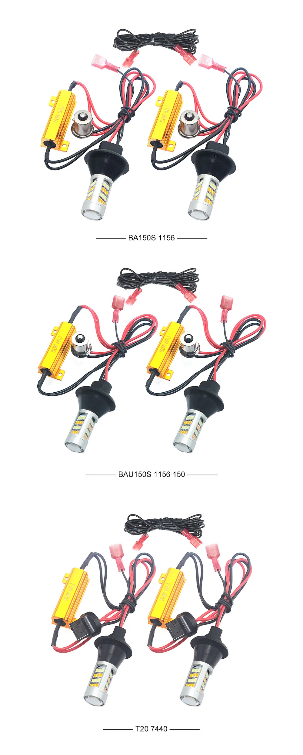 Новинка 2 шт. 12V двойной Цвет светодиодный автомобильный Поворотный Светильник 1156 BA15S BAU15S 7440 T20 42 SMD LED Автоматическая сигнальная лампа дневного света светильник дневные ходовые огни