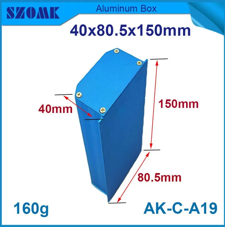 

10 шт./партия, экструдированные алюминиевые корпуса 40*80*150 мм