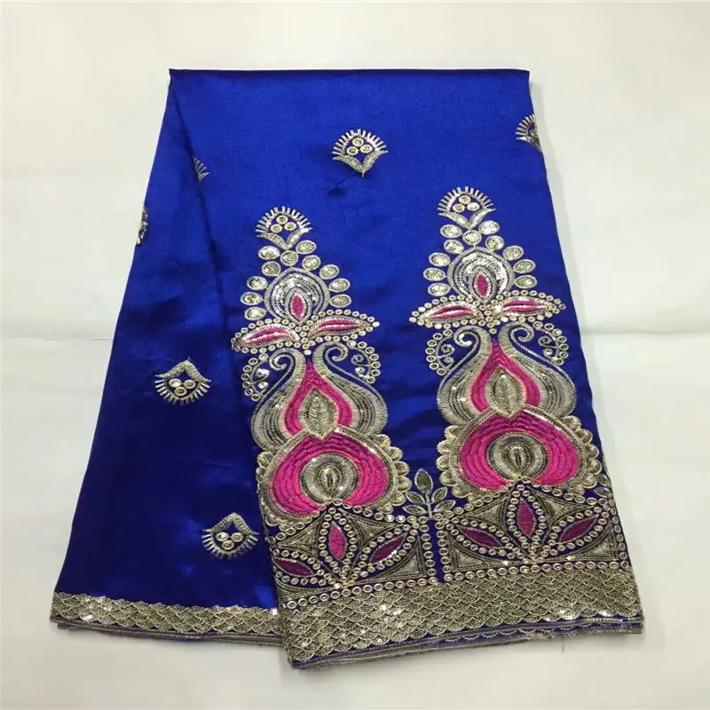 Персиковое Африканское Джордж кружево с 2 ярдов Тюль Кружево Высокое качество