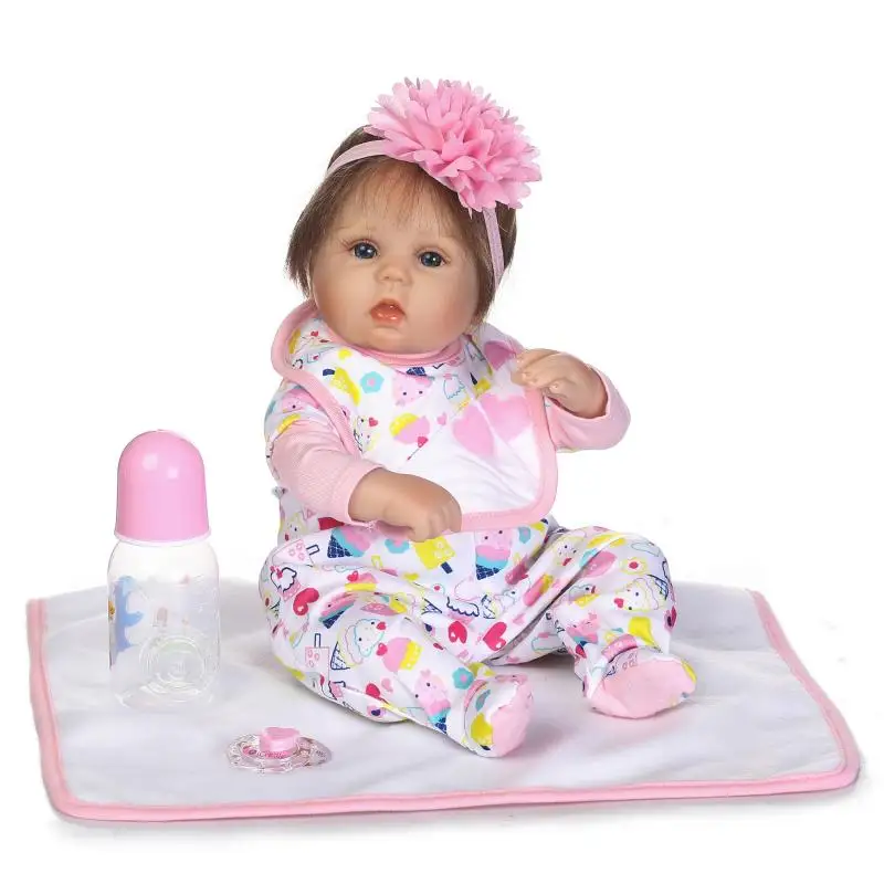18"40cm baby real doll reborn soft cotton body silicone dolls for children gift bebe lifelike bonecas | Игрушки и хобби
