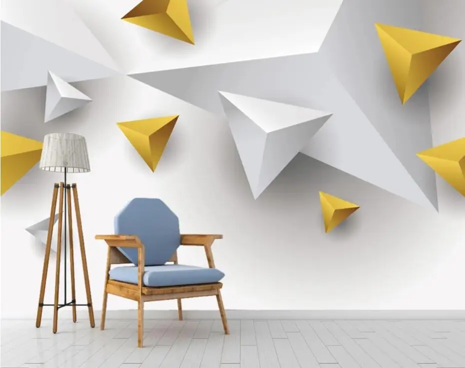 3D абстрактная треугольная настенная фотография бумага искусство Настенная