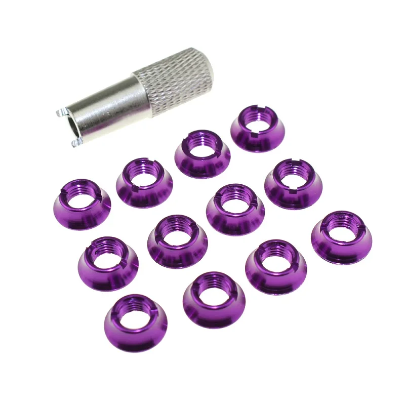 Purple 12 шт. звезда мощность радио управление переключатель цвет гайка для Futaba JR - Цвет: Purple