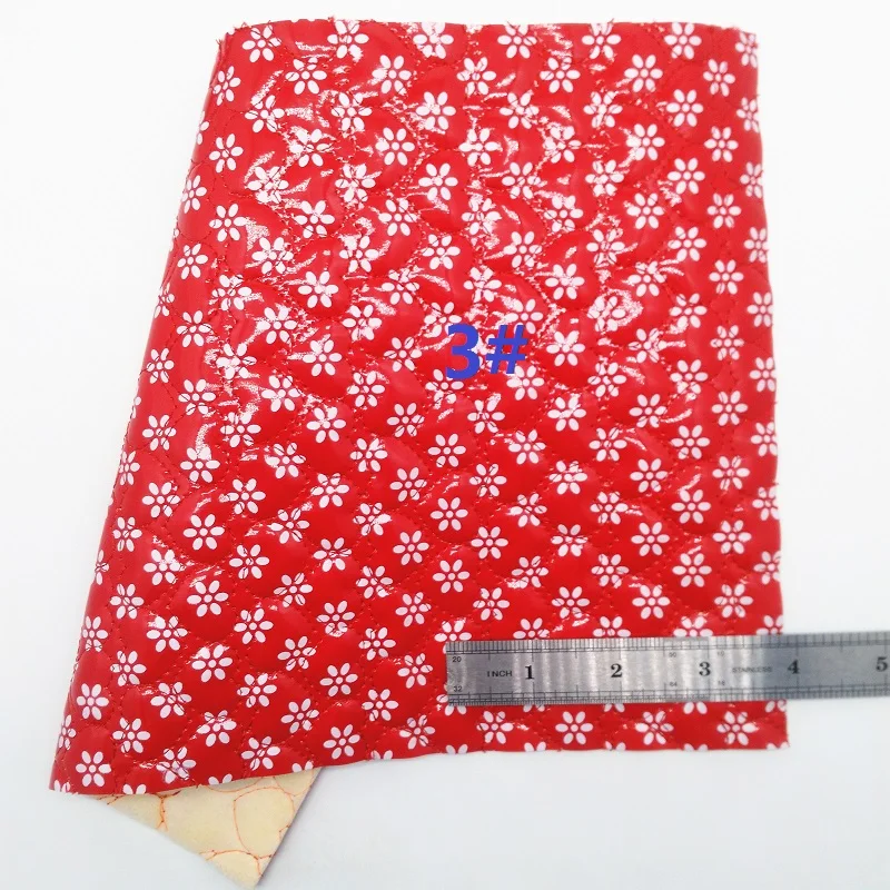 RED Chunky Glitter Canvas Sheet, 8"x11" Glitter Sheets, Tartan Litchi Faux Leather Sheet For Hair Bow& Earring Fabric XM050 - Цвет: 3