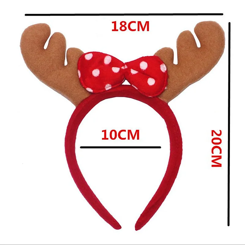 brown bowknot 27 стилей, милые рождественские аксессуары для волос, повязка на голову для мальчиков, день рождения, вечеринка, олень, рог, Рождественский ободок SDFG001 - Цвет: brown bowknot