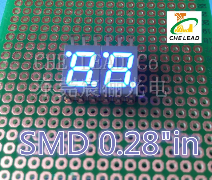 SMD цифровая трубка 0 28 дюймов 2 бит smd Красный 7-сегментный светодиодный дисплей