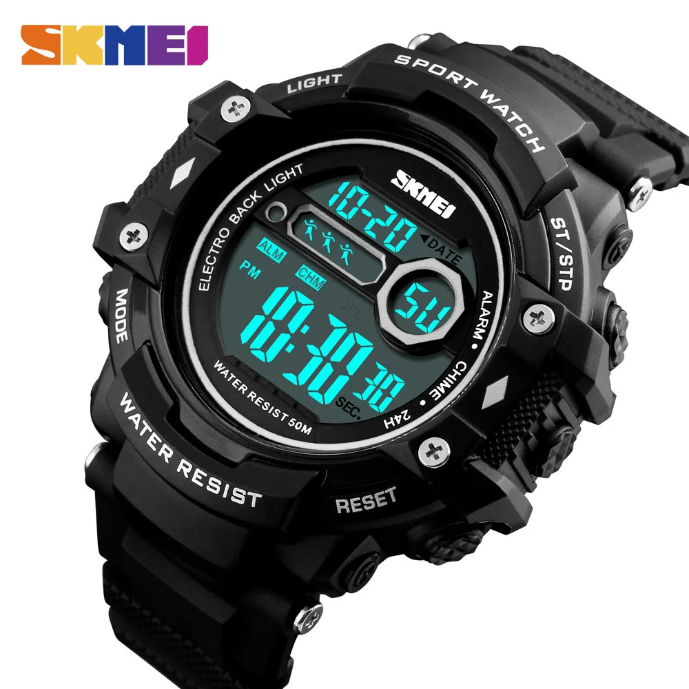 SKMEI Fashion Men Watch Chronograph Outdoor Sport Alarm Clock Watches 5Bar Waterproof Digital Watch Relogio Masculino