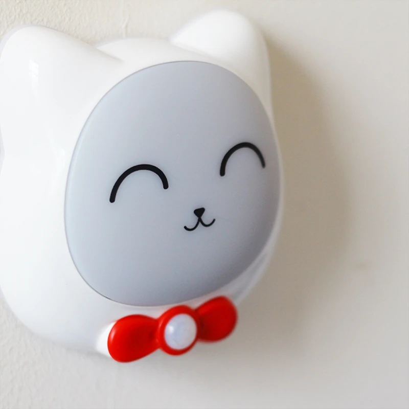 6 стилей милый кот светильник светодиодный ночник 5 В USB Перезаряжаемые движения