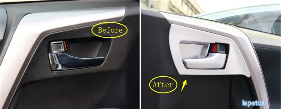 Внутренняя ручка двери Lapetus декоративные наклейки для отделки 8 шт. ABS TOYOTA RAV4 RAV 4 2016