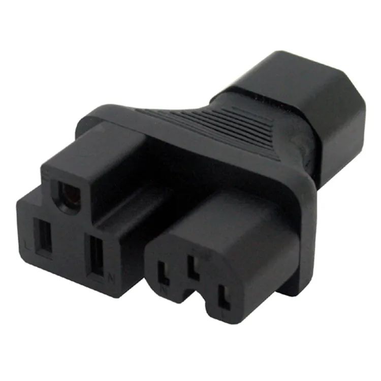 Адаптер питания IEC 320 C14 male к Nema 5 15R + C15 US femla и C13 Y|male power plug|nema 5-15radapter ac |