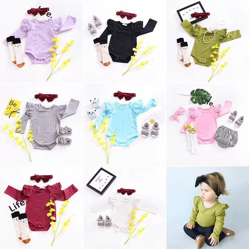 

Baby Girl Clothes Solid Tops Cute Floral Shape Long Sleeve T-Shirt Girls Top 2019 Autumn/Spring new arrival