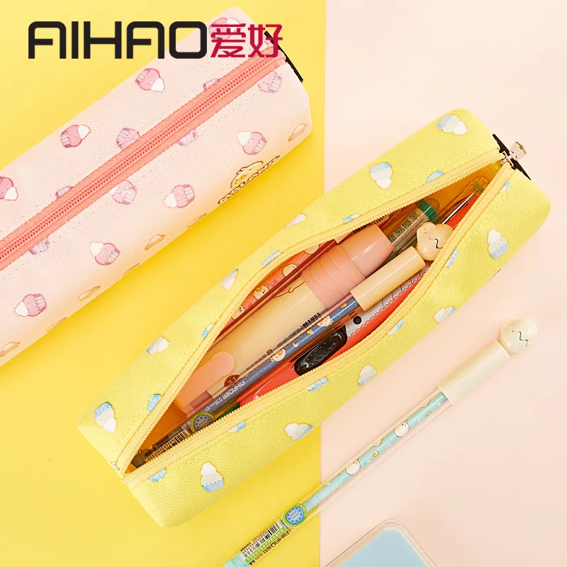 

1 шт. кавайный чехол для карандаша маленькая свежая холст Хэлло Китти школьный пенал для карандашей Карандаш сумка, школьные принадлежности...