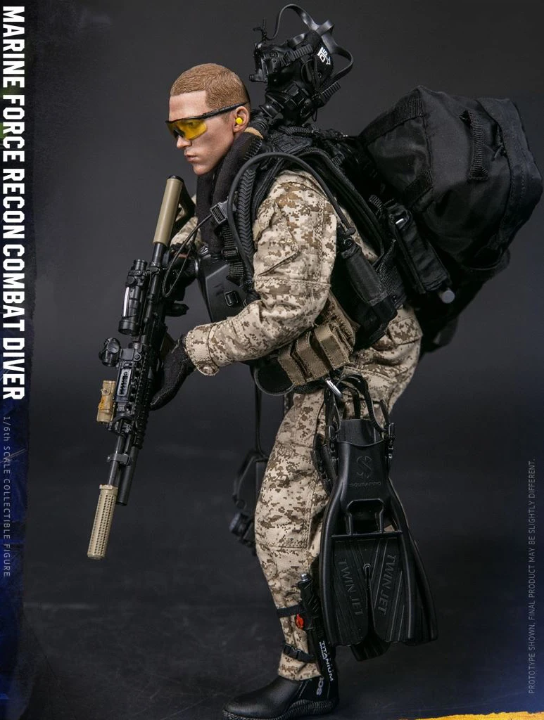 1/6 весы Коллекционная морской пехоты RECON COMBAT DIVER пустыни MARPAT версия модели головы
