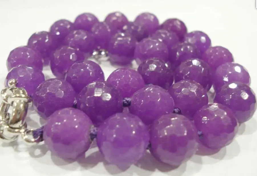 

12mm Rose bead Faceted Round Necklace 18" 36"