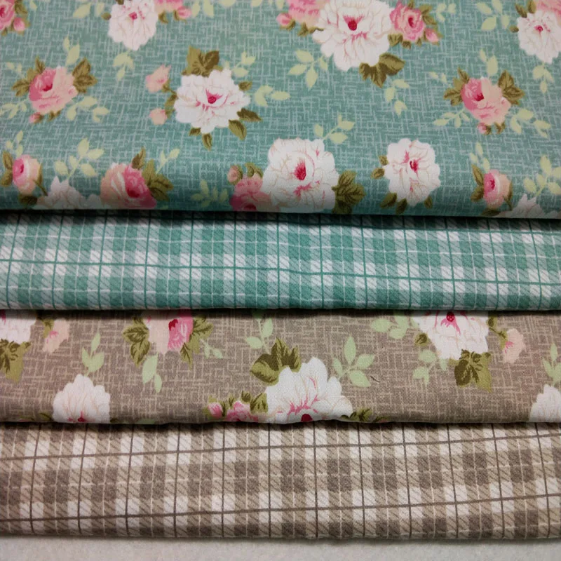 4 шт. хлопковая ткань в клетку 50x40 см|fabric for tilda|printed cotton fabriccotton fabric |