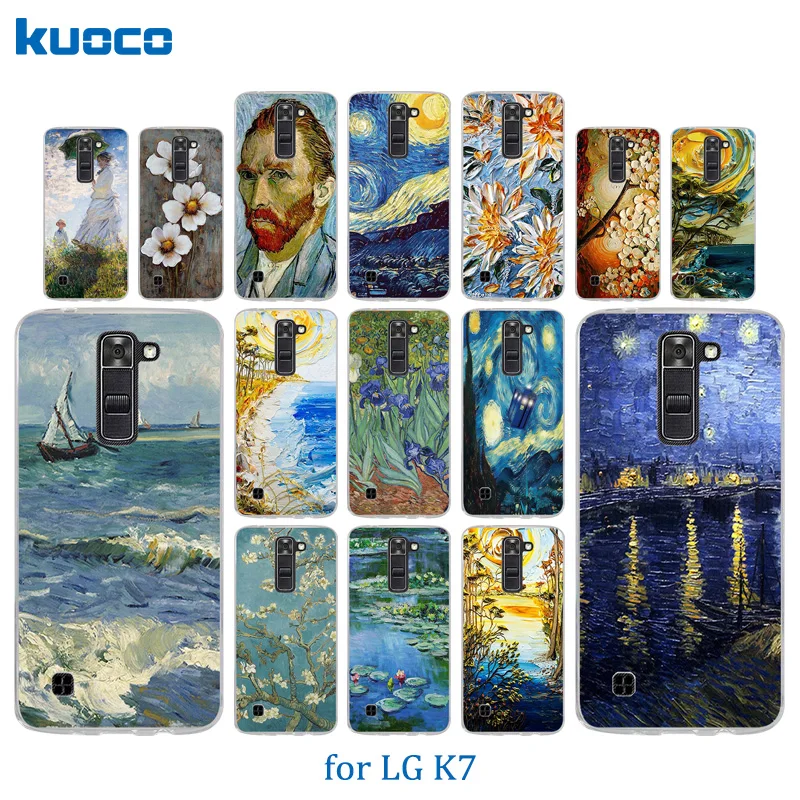 Мягкий силиконовый чехол с рисунком Ван Гога для LG K7/Tribute 5 LS675/X210 X210DS телефона