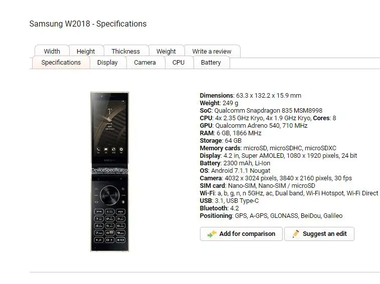 2 шт Для Samsung Galaxy W2018 задняя пленка 3D прозрачная защитная из углеродного волокна