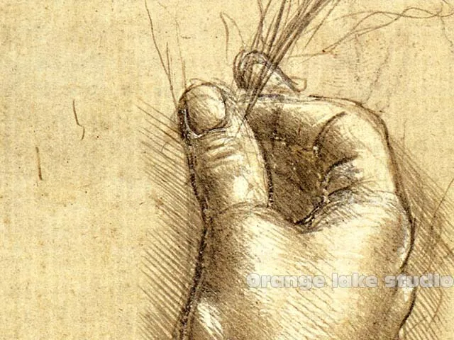 Рукопись да Винчи винтажная ручная роспись чистый хлопок холст Настенная