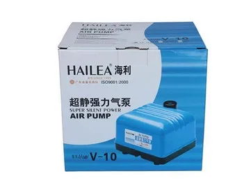V-10 Hailea V 10 20 30 60 мембранный воздушный насос для аквариума, септический бак, воздуходувка, гидропоника, пруд, воздушный компрессор - Цвет: V-10