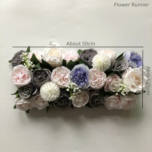 F86306 Row Искусственный цветок стены и поддельные цветы Runner использовать Роза Пион для украшения свадебного фона - Цвет: F86306 Row