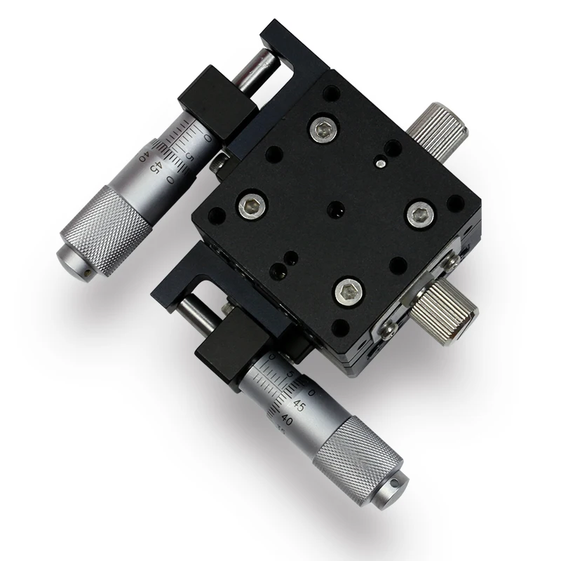 

XY axis 40*40 мм поперечный рельсовый тип, Двухосная платформа смещения XY40-L-36 точный слайд-стол с точной настройкой, нагрузка: 29,4 Н (3 кг)