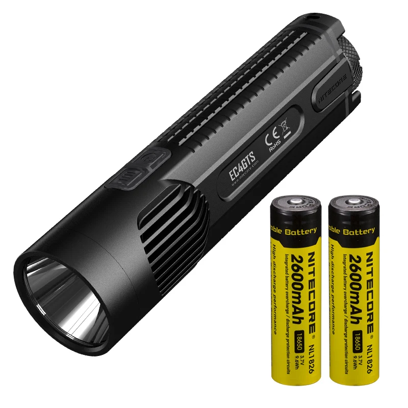 NITECORE EC4GTS Высокопроизводительный Мощный светильник, светильник-вспышка дальнего действия, супер-яркий интегрированный поисковый светильник - Испускаемый цвет: EC4GTS 2xNL1826