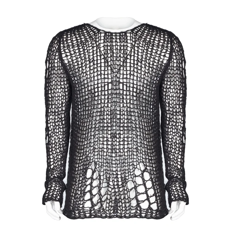 Черные Готические повседневные пуловеры в стиле панк Рейв индивидуальный