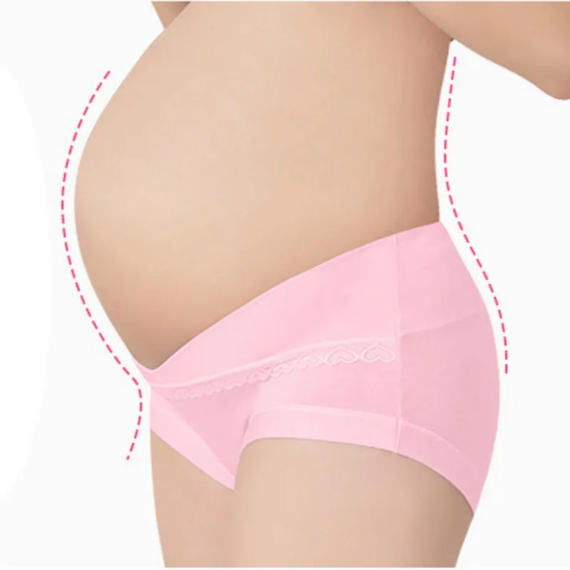 

Pregnant Panties Maternity Underwear U-Shape Low Waist Maternity Panties Cotton Pregnancy Briefs Lace To Breathe Panties 13