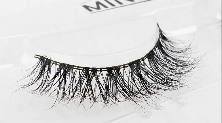 Free Shipping 3pcs/lot RMZ26 100% real siberian 3d mink fur strip false eyelash long individual eyelashes lashes extension | Красота и