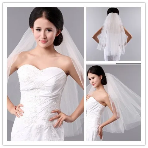 

Hot Selling Wedding veils Short for brides White/Ivory Wedding Accessories