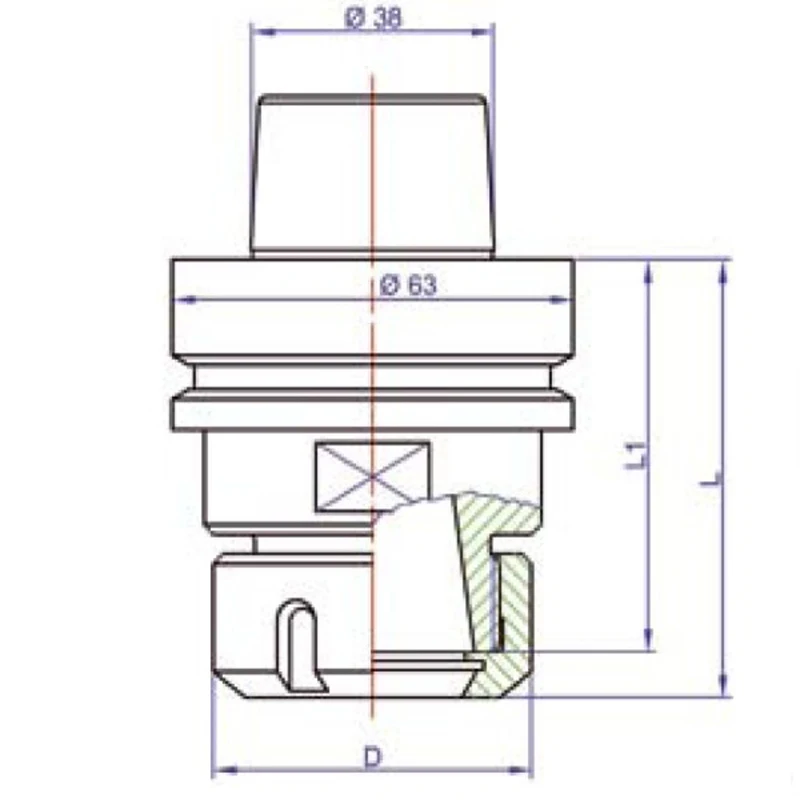 HSK63F ER32 цанговый патрон держатель инструмента CNC фрезерный токарный станок 1 шт.