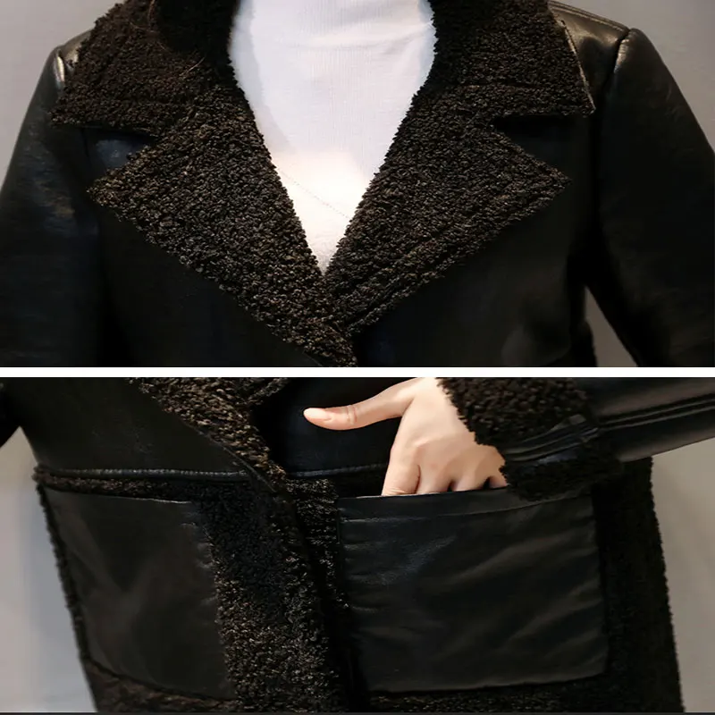 Зимнее женское шерстяное длинное пальто из овечьей шерсти новинка 2017 женская