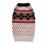dog cat knit sweater kitten puppy classic plaid sweatshirt knitwear pet autumn winter coat sweater jumper clothes apparel xxl